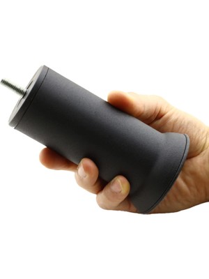 Kazan Hobi BADEM10 Mobilya Baza Metal Kanepe Koltuk Destek Ayağı M8 Civatalı Ince Diş Siyah Metal Ayak 12 cm (12 Adet)