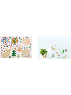 Kazan Hobi Bosphorus Duvar Süsü (Sticker) Ormanlı Desenli Pvc