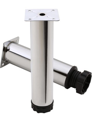 Kazan Hobi Mobilya Kanepe Baza Koltuk Metal Destek Ayağı Ayarlanabilir Krom Ayak 20 cm (5 Adet)