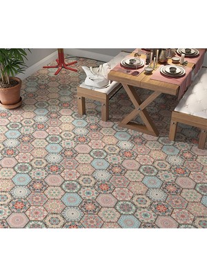Kazan Hobi Stickieart Stickerart Yer Kaplama Zemin Kaplama Folyosu 65X130 cm Luxury Mandala