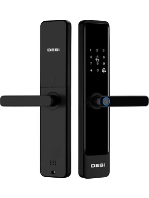 Kazan Hobi Desi Quic Q016 Akıllı Kilit, Parmak Izi Okuyucu, Tuş Takımı, Rfıd Kart, Siyah, Wifi Hub Uyumlu(Ttlock Hub Haricen Satılır), Ios/android Kontrol, Türkçe Sesli Komut, 35-65MM Kapı Kalınlığı
