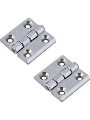 Kazan Hobi BADEM10 Dekoratif Mobilya Pencere Kapı Duşakabin Mini Dolap Menteşesi Yaprak Menteşe Krom 40 x 40 mm 2 Adet
