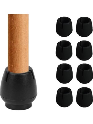 Kazan Hobi Tarix Sandalye Pabucu,masa,koltuk,tabure Ayak Kılıfı 8 Adet Siyah (Small)