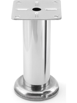 Kazan Hobi Tablalı Krom Metal 12 cm Gümüş Mobilya Ayağı Modern Koltuk Kanepe Dayanıklı Tv Ünite Ayağı Ayakları