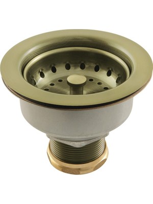 Kazan Hobi Kingston Brass K112AB Tacoma Mutfak Lavabo Sepeti Süzgeç, Antik Pirinç, 11.3 x 11.3 x 9.7 cm