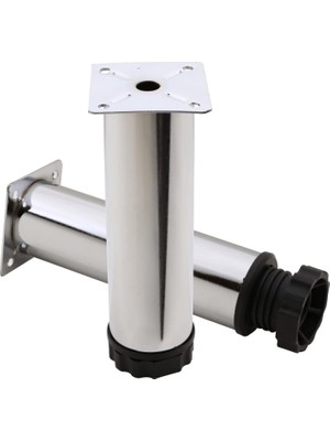 Kazan Hobi BADEM10 Mobilya Kanepe Baza Koltuk Metal Destek Ayağı Ayarlanabilir Krom Ayak 15 cm (5 Adet)