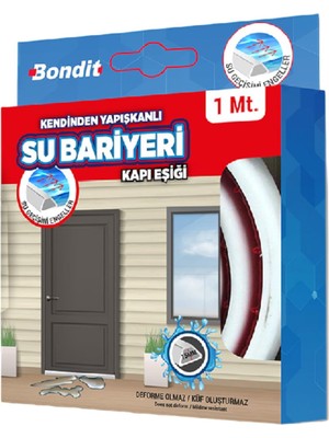 Kazan Hobi BADEM10 Bondit Su Bariyeri Kapı Altı Sızdırmaz Su Tutucu Yapışkanlı Slikon Bant Bandı 1 Metre BND01010015