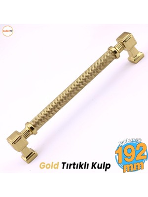 Kazan Hobi Grip Desenli Gold Altın Metal Kulp 192 mm Mobilya Çekmece Mutfak Dolabı Dolap Modern Kapak Kulpları