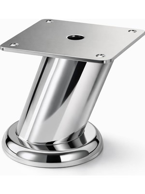Kazan Hobi Tablalı Dereceli Ayarlanabilir (6 Cm) Krom Metal Baza Tv Ünitesi Koltuk Mobilya Ayağı (+2cm)