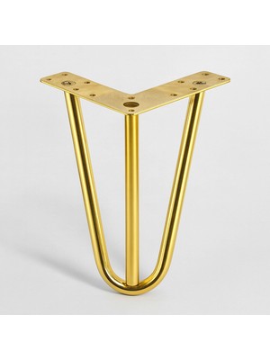 Kazan Hobi Martı 15 cm Gold Altın Metal Mobilya Ayak Ayağı Üçgen Modern Tasarım Koltuk Sehpa Masa Tv Ünitesi