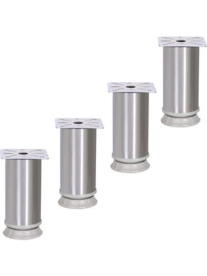 Kazan Hobi 4 Adet Nobel Mobilya Masa Puf Sehpa Ayağı Ayarlanabilir Metal Ayak 10 cm