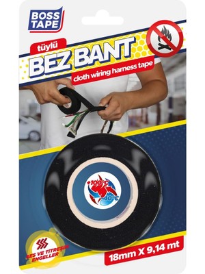 Kazan Hobi Boss Dayanikli ve Esnek Kumas Yapiskan Bant, 18 mm x 9,14 M