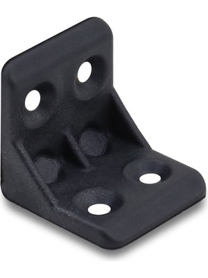 Kazan Hobi BADEM10 Mobilya Dolap Köşe Bağlantı Sabitleme L Gönye 25X25X25 mm Siyah (10 Adet)