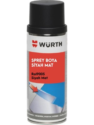 Kazan Hobi Würth Sprey Tampon Boya RAL9005 Mat Siyah 400 ml