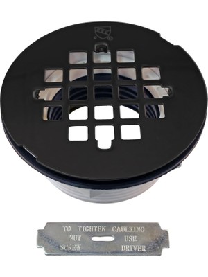 Kazan Hobi Westbrass D206P-62 Pvc Duş Tahliye Seti, Siyah Toz Boya Kaplı