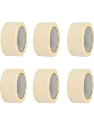 Kazan Hobi 6 Adet Maskeleme Bandı Boya Bandı 48MM x 25M Kağıt Bant