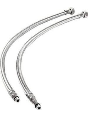 Kazan Hobi Batarya Flex Hortum 3/8-M10 50 cm Kısa Uç (2 Adet)