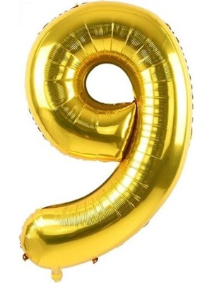 Kazan Hobi 5dm 9 Rakam Folyo Gold Renk Balon Küçük 35 cm