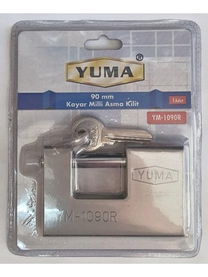 Kazan Hobi Katar Yuma YM1090R Milli Asma Kilit 90MM Gri