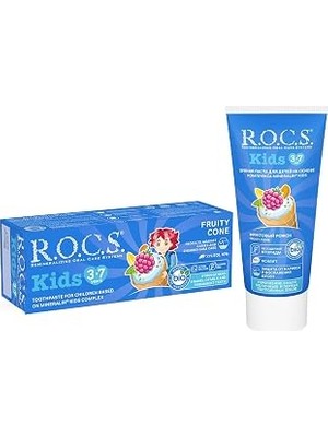 Kazan Hobi R.o.c.s. Kids 3-7 Yaş Florürsüz Diş Macunu Meyve Külahı Tadında (1 x 45 G)