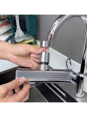 Kazan Hobi Mutfak ve Banyo Için 1080 Derece Dönebilen Robotik Musluk Başlığı - Çok Fonksiyonlu Şelale Akışlı Havalandırıcı, M22/M24 Uyumlu, Kolay Kurulumlu Tasarruf Başlığı
