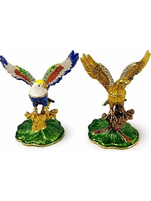 Uravas Store Swaroski Taşlı Kartal Figürü Tekli ALK5757