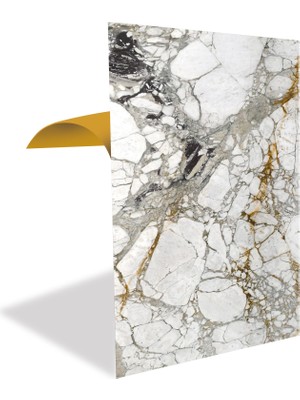 Kazan Hobi Tink Kendinden Yapışkanlı Yeni Taş Mermer Desenli Pvc Panel, Yapışkanlı Yer Zemin Kaplama, Duvar Kaplama, Fayans Çıkartması 41X62 cm 4 Adet / 1 M²