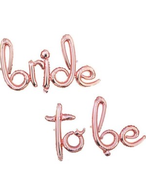 Kazan Hobi Patladı Gitti Rose Gold El Yazılı Bride To Be Folyo Balon