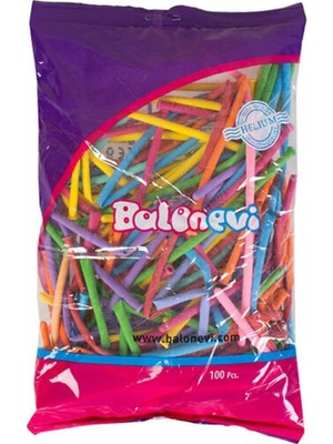 Kazan Hobi Lateks Balon Sosis Modeli Karışık Renk 3cm x 110CM 100 Adet,