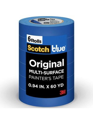 Kazan Hobi 3m Painter's Tape, Multi-Use, .94 Inç By 60-Yard, 6 Rulo