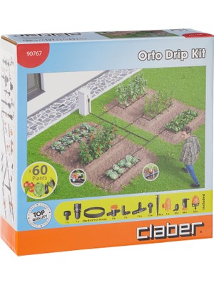Kazan Hobi Claber 90767 Orto Drıp Kıt Damlama Sulama Sistemi Kiti- 25 Metre