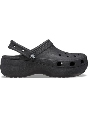 CS207241 Crocs Classic Platform Glitter Clogw Kadın Terlik Siyah