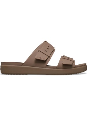 CS211215 Crocs Brooklyn Buckle Low Low Kadın Terlik Kahve