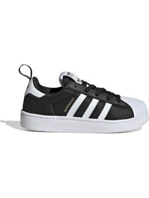 AKK2176 Adidas Superstar Quıckon K &amp;ccedil;ocuk Spor Ayakkabı Siyah