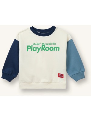 DeFacto Oversize Baskılı Renk Bloklu Sweatshirt Erkek Bebek I0316A526AU