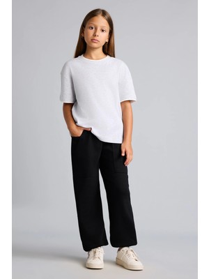 DeFacto Yama Cepli Lastikli Jogger Fit Eşofman Altı Kız Çocuk I2268A826AU