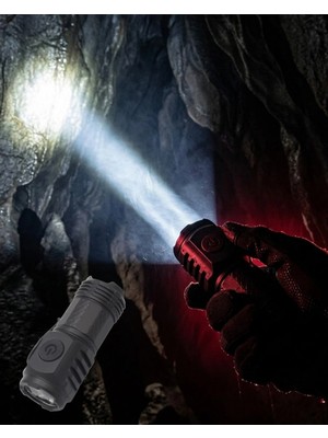 Hace Bazaar Mini El Feneri 3 LED Güçlü Aydınlatma ve Type-C Şarj Özellikli