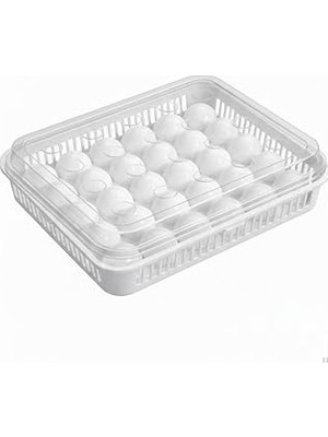 Uravas Store 30'lu Büyük Kapasiteli Yumurta Saklama Kabı - Buzdolabı Için Istiflenebilir Düzenleyici, Şeffaf ve Hava Alabilir Tasarım, Kırılma Önleyici Koruyucu Kutu