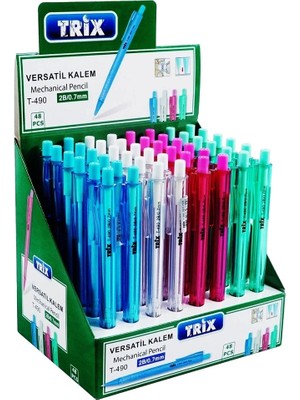 Uravas Store Kalem Versatil Uçlu 2b Uç Kısa Silgili Şeffaf Renkli