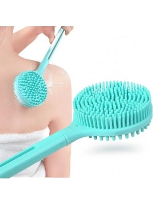 Uravas Store Kullanıma Uygun Çift Taraflı Silikon Uzun Saplı Banyo Fırçası