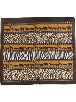 Hace Bazaar Leopar Desenli Zr Şifon Fular 50*50 cm