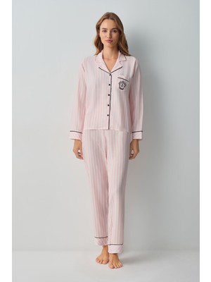 Suwen Emily Gömlek Yaka Pijama Takımı
