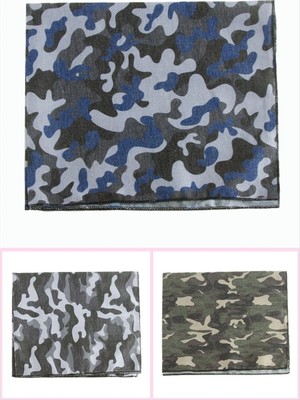 Asker Desenli Keten Bandana 50*50