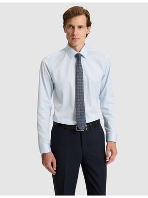 Pierre Cardin Erkek Açık Mavi Slim Fit Uzun Kollu Basic Gömlek 50328765-VR003