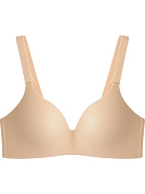 Cottonhill Seamless Bra - Norea | Bej Micro Balensiz Dolgusuz Toparlayıcı Kadın Sütyen
