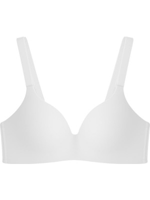 Cottonhill Seamless Bra - Norea | Beyaz Micro Balensiz Dolgusuz Toparlayıcı Kadın Sütyen