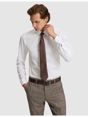 Pierre Cardin Erkek Beyaz Slim Fit Uzun Kollu Basic Gömlek 50328765-VR013