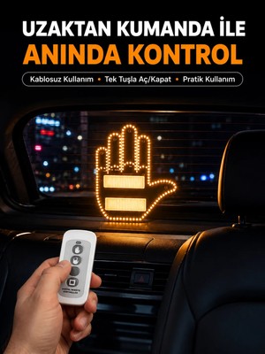Renas Store Naylon Bantlı Kolay Montajlı Araç Jest Işığı