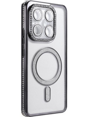 Durukar®   Mi 15T Pro Joke Simli Magneticsafe Kılıf - Siyah