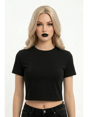 Hace Bazaar Crop Kısakollu Body Siyah Renk